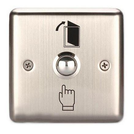 VIANS - VI-904 - Exit Button, Stainless steel Panel/Button, L86mm x W86mm x H20mm.