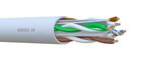 NORDEN - 120-40001104GY - Cat6 U/UTP Cable 4 Pair, 24AWG E-Series PVC Grey.