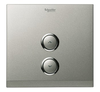Schneider Electric - UC21DMXBS - Dimmer Cover Plate &quot;EZinstall&quot; 1 Gang, Brushed Silver.