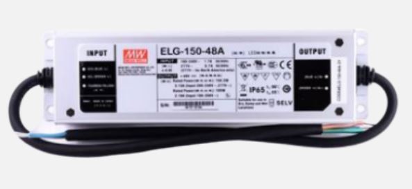 Hikvision - ELG-150-48A -  Power Supply 150W single output 48V 3.13A, IP65 working temp -40~90℃.