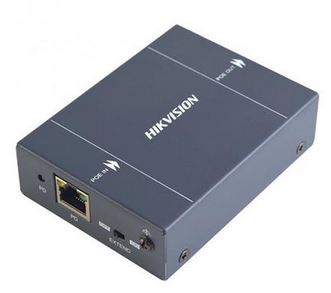 Hikvision - DS-1H34-0101P - POE repeater, one channel 100m (802.3at) input, one channel 100m (802.3af/at) output, 250m distance extension with EXTEND mode, relay cascade transmission to 500m (1-Year Standard Warranty).