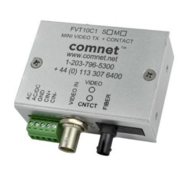 Comnet - FVT10C1M1 - 1Ch Digital Video Transmitter, 1Ch Simplex Contact Closure, 1 Fiber, Multimode, 10 Bit.