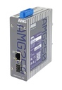 AMG - AMG250-1FAT-1S-P30 - Industrial Media Converter 1-Port RJ45 10/100Base-Tx PoE 802.3at 30W, 1-Port SFP 100/1000Base-Fx, DIN Rail & Wall Mount, (-40 to +75°c), 48-56Vdc Input. *SFPs Not included