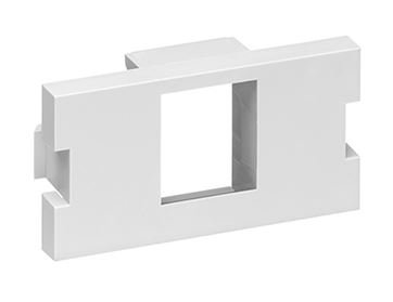 Leviton - 41291-1MW - MOS 1-Port QuickPort® 1U Module White.