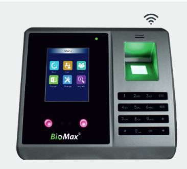 BioMax - N-BM60Wpro - Multi-Bio Time & Attendance System, Face, Fingerprint, Card, Password authentication, Wifi, LAN and USB Interface.