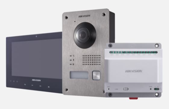 Hikvision - DS-KIS701 - Intercom IP Video Kit (2-W Digital): *1x DS-KV8103-IME2 Outdoor Station, 2MP fish-eye cam IP65, VR Metal. *1x DS-KH8340-TCE2 Indoor Station 7" Touch Screen. *1x DS-KAD709 Panel & PSU 24v DC 60W. 1-Year Warranty
