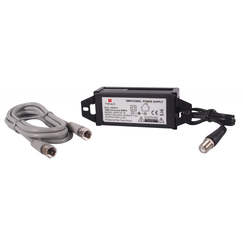 Triax - 300374 - TMS Universal SMPS Power Adaptor 18VDC/2A F-connection.