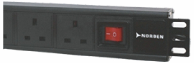 NORDEN - 1331-106313K - 6-Way PDU with Main Switch 13 AMP