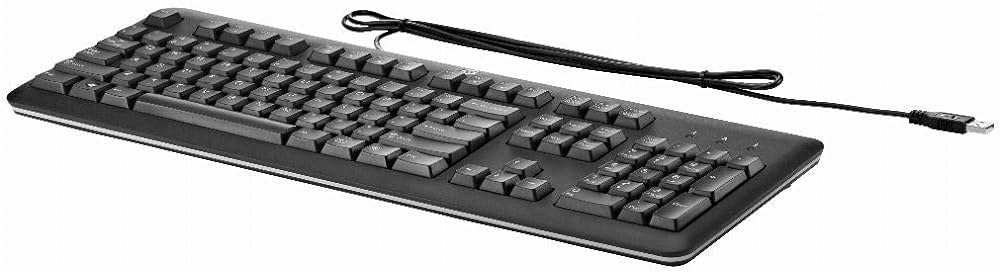 HP - QY776AA - Standard USB Keyboard (English/Arabic).