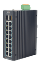 Wi-Tek - SP3018F - Unmanaged Industrial PoE+ Switch DIN-Rail, 16-Ports 10/100/1000 PoE+ 802.3af/at 30W, 2-Ports 1G SFP, Smart DIP Switch VLAN/Extend/QoS/PoE/Watchdog, -40~75c, 44~57VDC Redundant. (5-Year Manufacturer Warranty).