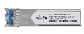 Wi-Tek - WI-SFP20-20KM - SFP LC Transceiver SMF 1000Mbps upto 20kM, LC Duplex, Wavelength: 1310nm,  0 ℃~70 ℃, 5-Year Warranty.