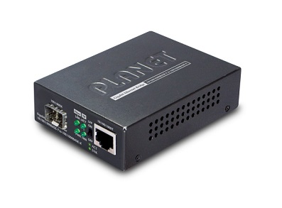 PLANET - GT-805A - Media Converter 10/100/1000BASE-T to 100/1000BASE-X (mini-GBIC, SFP) - distance depending on SFP module, Power adapter 5V/2A included.
