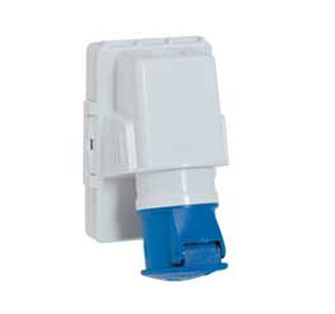 Legrand - 55573 - P17 Tempra IP44 Blue Wall Mount 2P + E Industrial Power Socket 32A 220-250 VAC.