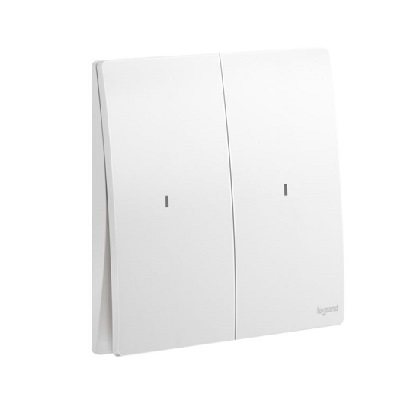 Legrand - 281012 - White 2-Gang 1 Way 10A Switch Illuminated.