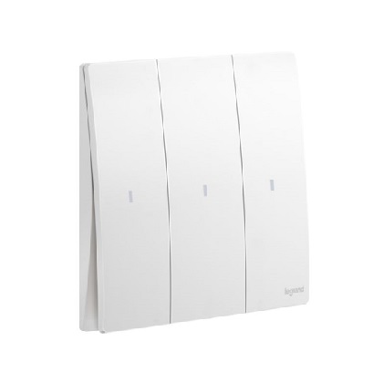 Legrand - 281014 - White 3-Gang 1-Way 10A Switch Illuminated.
