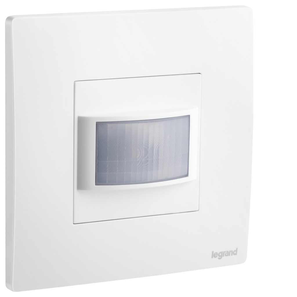 Legrand - 281090MW - Mallia Senses - 1 gang infrared movement detector without neutral - 200 watts - Matt White