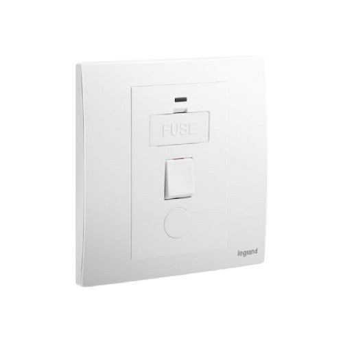 Legrand - 281142 - Mallia Senses fused connection unit switched with indicator 13A 1-Gang White.