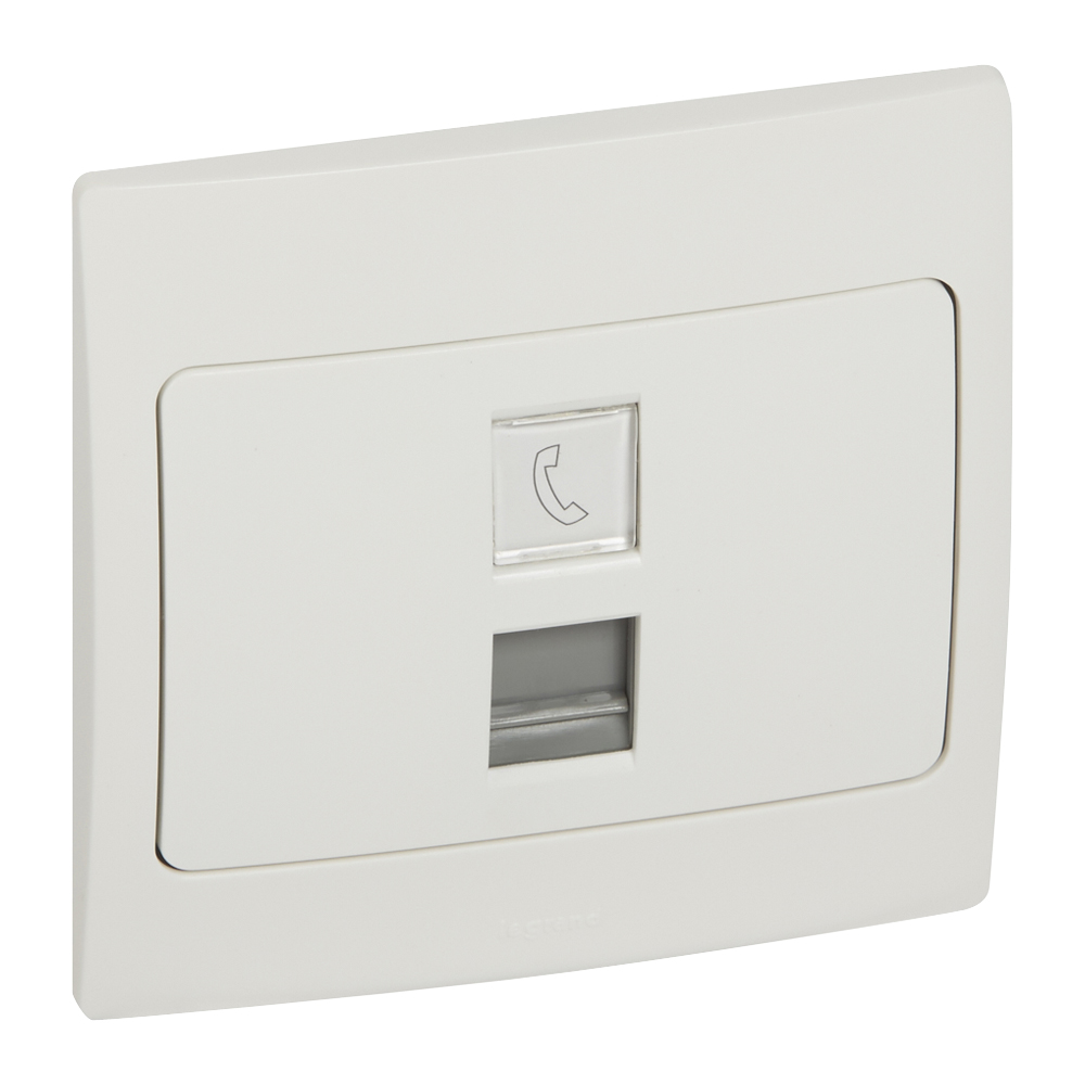 Legrand - 281160 - Mallia™ Telephone RJ11 socket 4 contracts White.