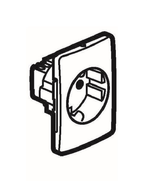 Legrand - 281850 - Mallia™ Socket outlets modular mechanisms - German standard 16A 250V 2P+E 1-Gang - white.