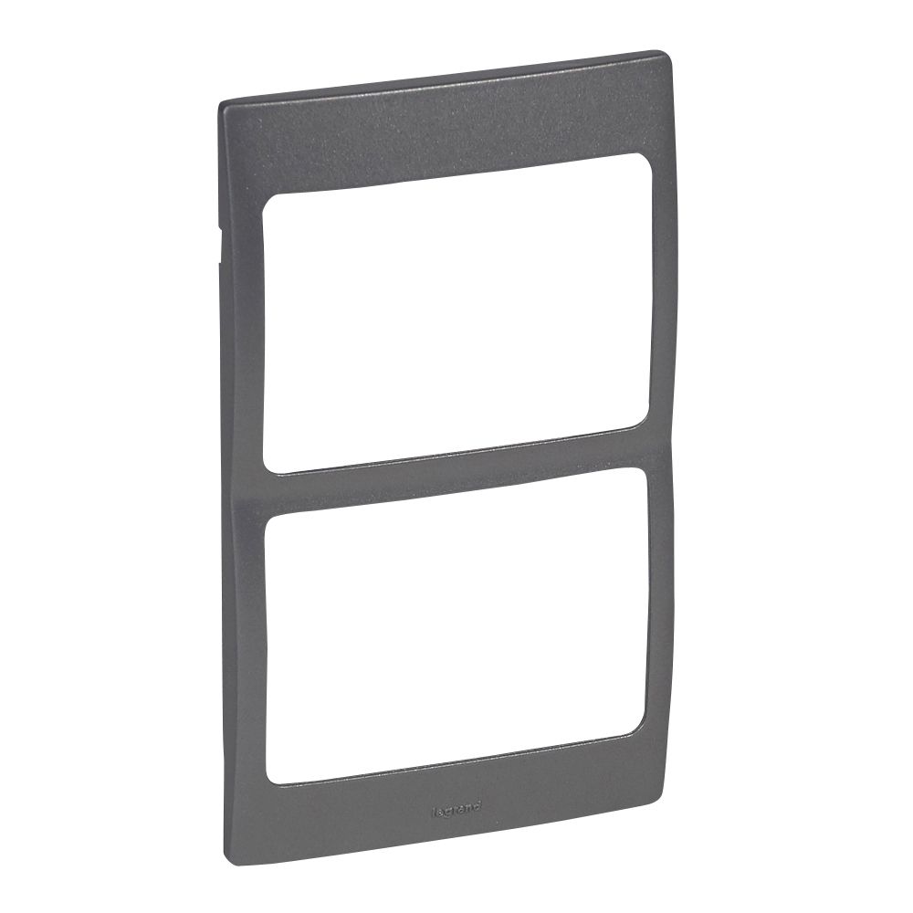 Legrand - 281956 - Mallia™ Plate 2x 1-Gang Dark Silver.
