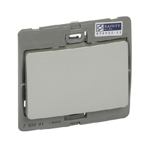 Legrand - 283041 - Mallia™ Push Button N/O contact (push to make) 10A Silver.