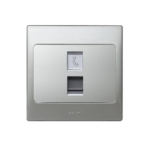 Legrand - 283160 - Mallia™ Telephone RJ11 socket Silver.