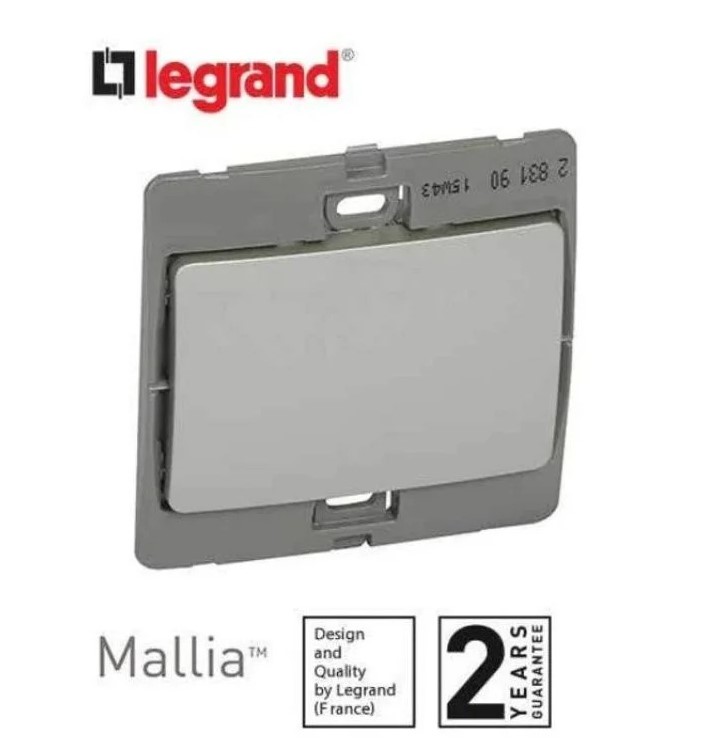 Legrand - 283190 - Mallia Blanking plate - 1 gang - Silver
