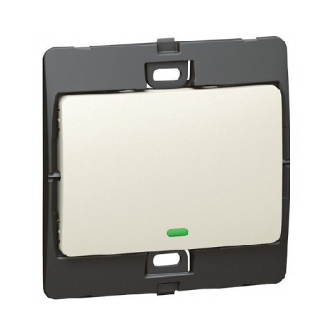 Legrand - 283261 - Mallia™ Double Pole socket outlet Switched w/ LED 1-Gang 1-Way 20A 250V Pearl.