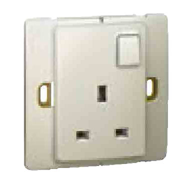 Legrand - 283311 - Mallia™ Single Pole Switch British Standard Socket Outlet 13A 250V 1-Gang Pearl.
