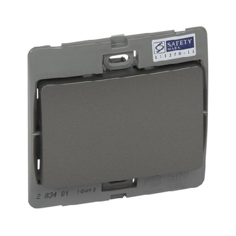 Legrand - 283401 - Mallia™ Single pole switch 1-Gang 2-Way 10A 250V Dark Silver.