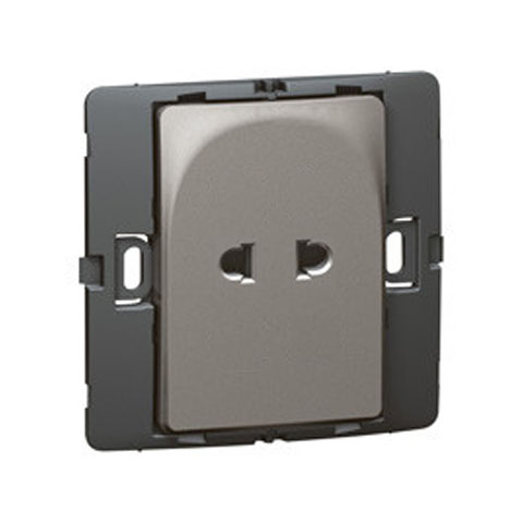Legrand - 283500 - Mallia™ EU/US Standard Socket switch 2-P 1-Gang 10A-16A 250V Dark Silver.