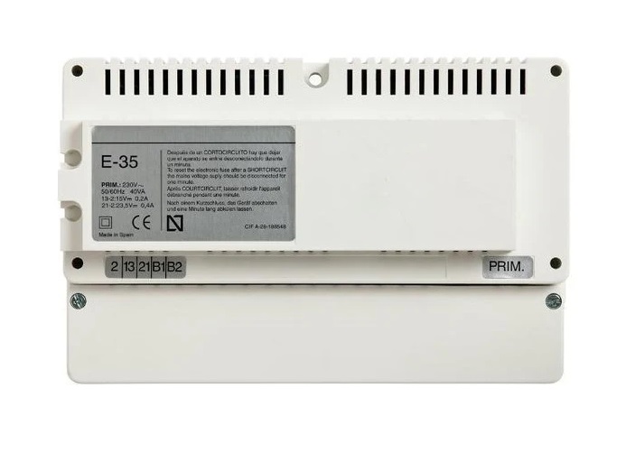 Legrand - 375005 - TEGUI Power supply E-35 Type 40VA 230VAC 5/15VDC for video intercom installations with parallel monitors.