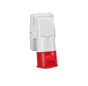 Legrand - 55578 - P17 Tempra IP44 Red Surface Mount 3P + N + E Industrial Power Socket 32A 200-346VAC & 240-415VAC.