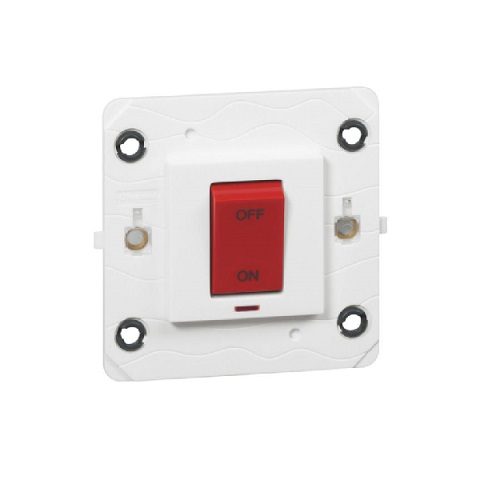 Legrand - 572087 - Arteor™ Double pole switch w/ Neon 45A 250V 1-Gang White.