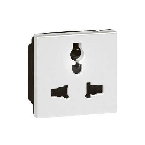 Legrand - 572123 - Arteor™ Multi Standard socket outlet Shuttered 2P+E 2 Module White.