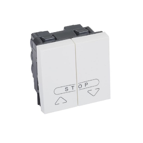Legrand - 572219 - Arteor™ Double Push Button for electric roller blinds control 2 Modules White.