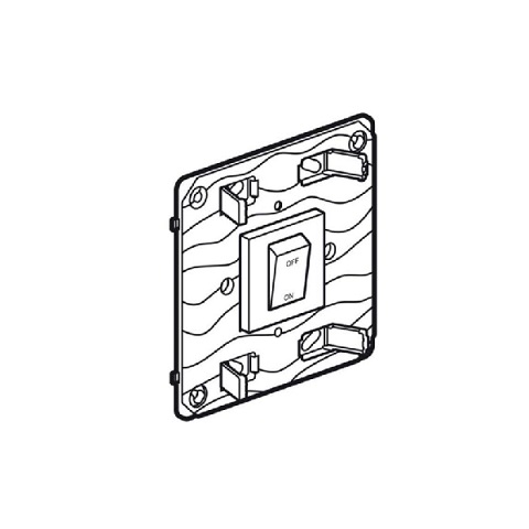 Legrand - 572582 - Arteor™ Double pole Switch 40A 250V with Neon Magnesium.