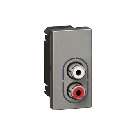 Legrand - 572772 - Arteor™ Female 2 RCA Socket Preterminated 1 Module Magnesium.