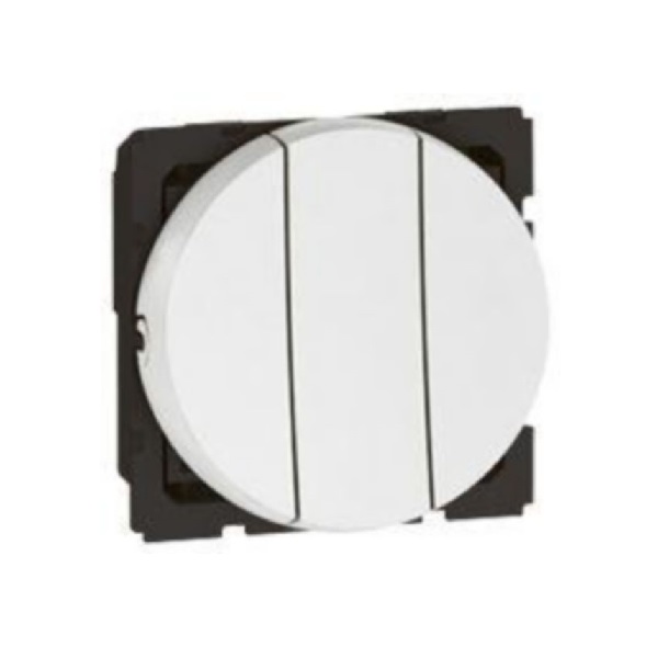 Legrand - 573073 - Arteor Switch 2x2 Way + 1-Way 3-Gang 20A 2 Module White.