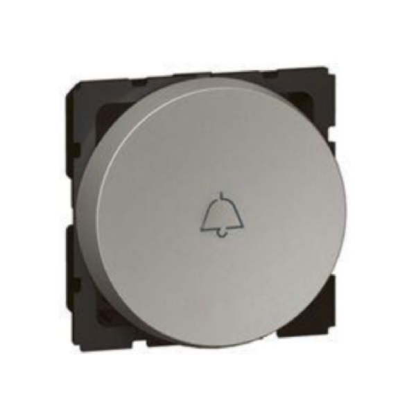 Legrand - 573180 - Arteor Push Button 2-Way w/ bell symbol 6A 2 Module Magnesium.