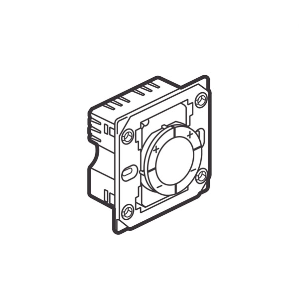 Legrand - 574307 - Arteor™ Trailing/leading edge Push Button Dimmer 2 x 400W, w/ Magnesium circle for control & support frame, 2 Module White.