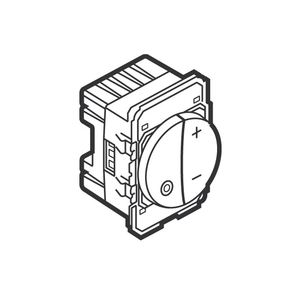 Legrand - 574355 - Arteor™ Resistive/inductive loads Push Button Dimmer 600W w/o Neutral 2-wire, 2 Module White.