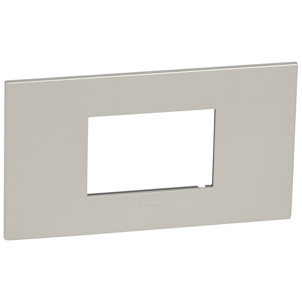 Legrand - 575071 - Arteor™ Plate British Standard square 3 Module 2-Gang Neutral Pearl Alu.