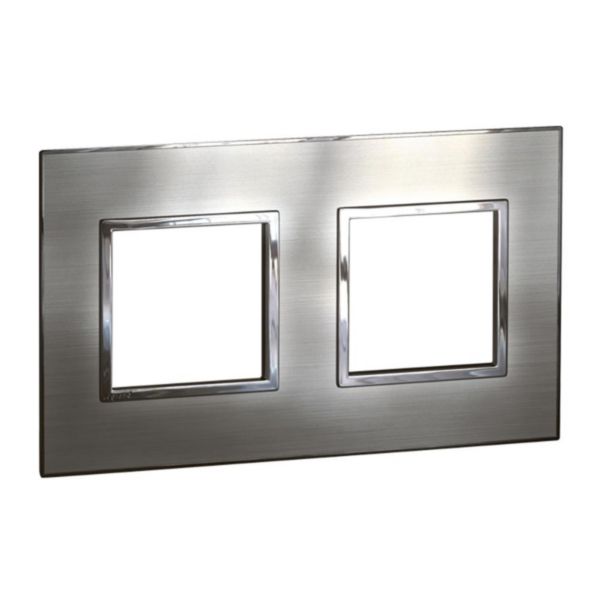 Legrand - 575086 - Arteor™ Plate British Standard square 4 Module stainless style.