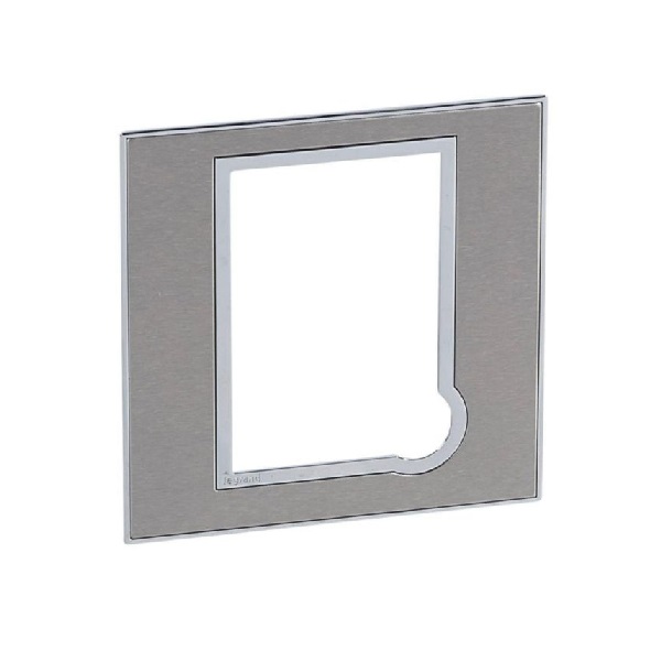 Legrand - 575126 - Arteor™ Plate British Standard square for fused connection unit stainless style.