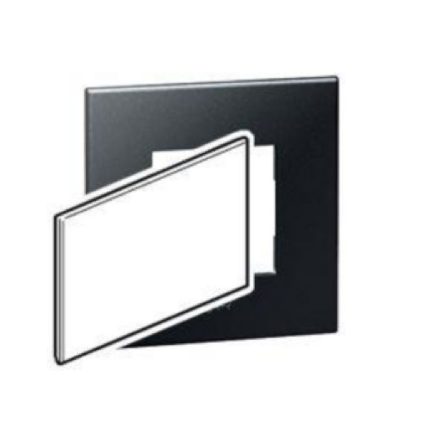 Legrand - 575142 - Arteor™ British Standard blanking Cover Plate for 2-Gang box Graphite.