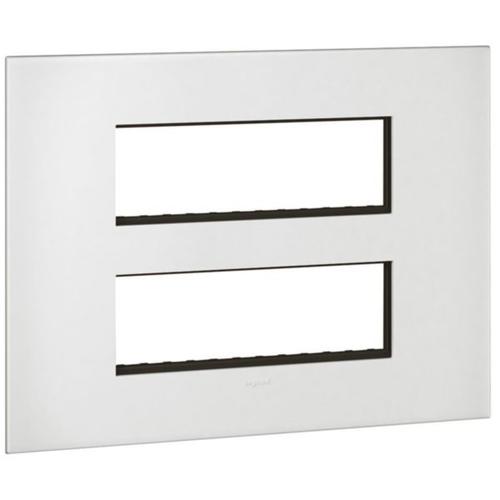 Legrand - 575390 - Arteor™ British standard plate neutral supplied with support frame - 2x6 module - White