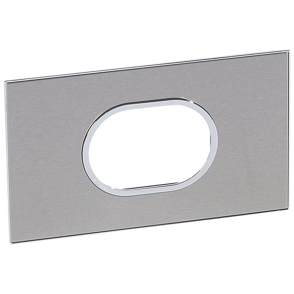 Legrand - 575546 - Arteor™ Plate British Standard Round 3 Module Stainless style.