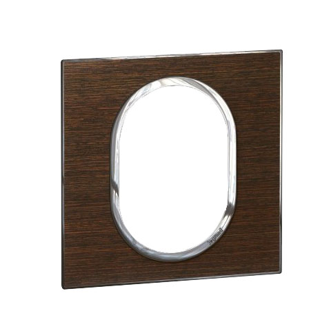 Legrand - 575565 - Arteor™ Plate British Standard for Round 2x2 Module 1-Gang Horizontal Neutral Wood Wenge.