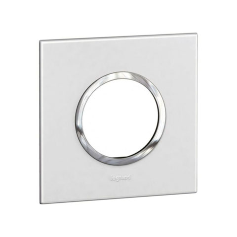 Legrand - 575611 - Arteor™ Plate British Standard for Round 2 Module 1-Gang Neutral Pearl Alu.